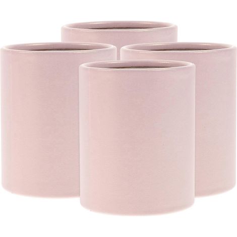 Lot de 4 boîtes rondes en papier pour bouquets, petits seaux à fleurs en carton.-8X6X6CM-Pink