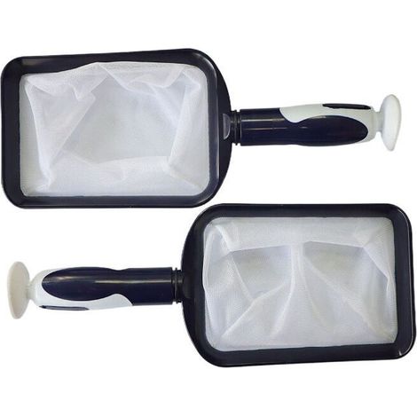 Écumeur d'huile portatif breveté à mailles fines pour le nettoyage des spas, jacuzzis, eaux froides et petites piscines - Léger et durable avec ventouse puissante - Nettoie le filtre (1/5)