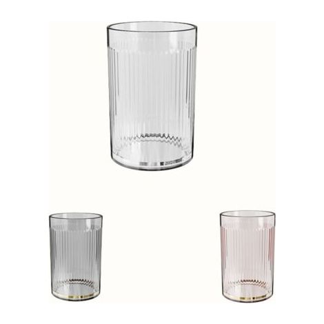 BUNTHAUS Lntyq Ensemble de gobelets pour Brosse à Dents 3 pièces, Gobelet Brosse à Dent Reutilisable, Gobelet en Plastique Polyvalent incassable pour Salle de Bain, Tasse de Rince Bouche Antidérapant,