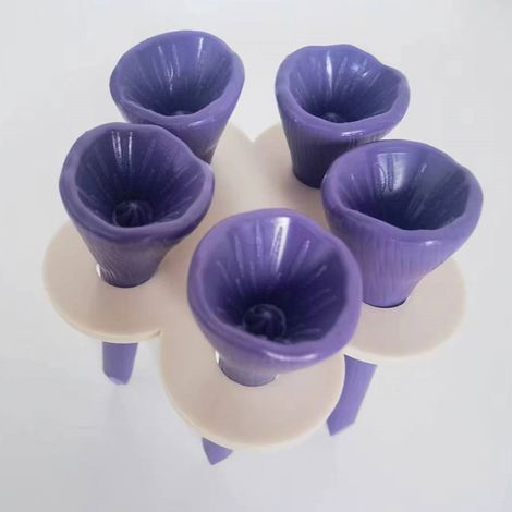 Stazione di abbeveraggio per api con motivo floreale – Set di 2 abbeveratoi viola per api e impollinatori (1/5)