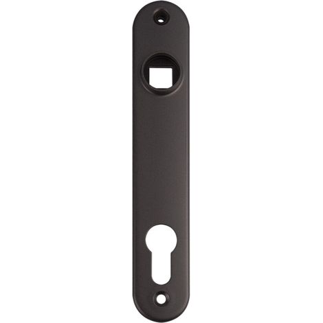 Locinox – Plaque de propreté aluminium noir pour profil HWLB – Conçue pour serrures hybrides – Matériau léger et résistant – 150x30mm