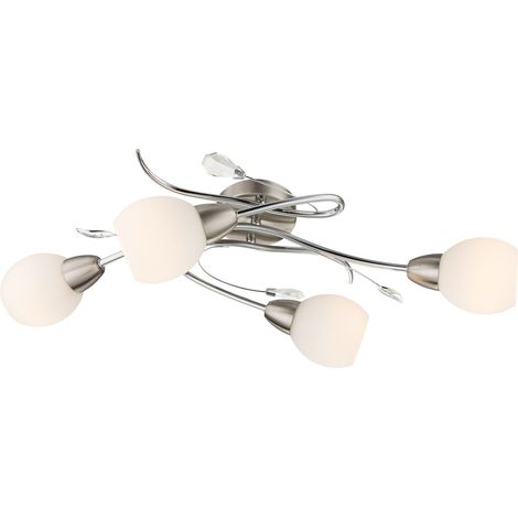 Globo - plafón - Lilly - níquel - metal - E14 - 60209-4 (1/4)