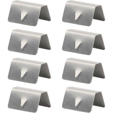 8 Déflecteurs de pluie et de vent avec clips de fixation en acier inoxydable, compatibles avec les clips Heko G3 Sned (argent)-2X1.05cm-Silver