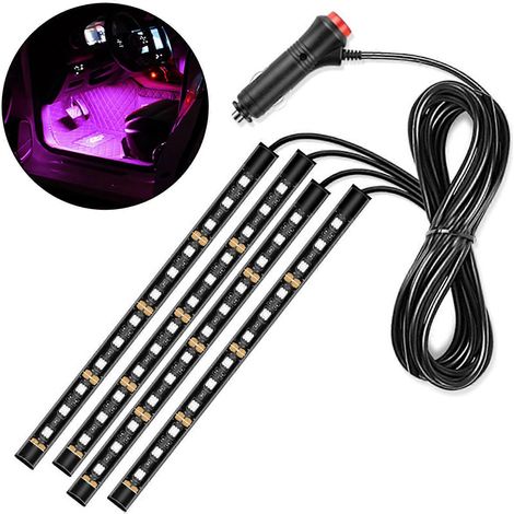 LED-Lichtleisten für Autos mit USB-Anschluss, dekorative Bodenbeleuchtung, Autoteil