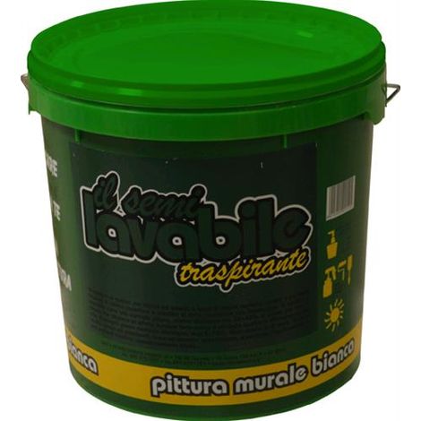 IDROPITTURA SEMILAVABILE per interni LINEA EXTRA 4 Litri Colore bianco