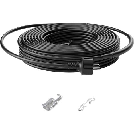 VEVOR Cavo Riscaldante per Tubi Autoregolante, Nastro Riscaldante da 4 m, 16 W/m per Tubi, Nastro in Tessuto di Fibra di Vetro Antighiaccio per Scioglimento Neve Tetti, Protezione Antigelo per Tubi (1/5)