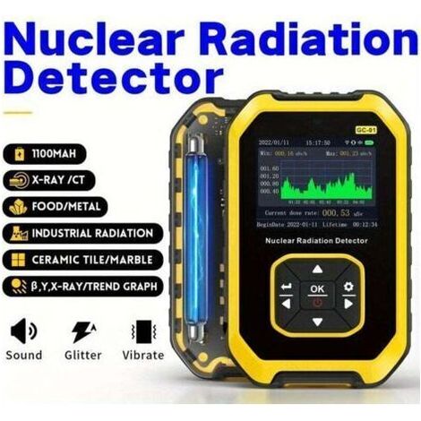 Compteur Geiger numérique - Dosimètre radioactivité + écran LCD - Détection rayonnement nucléaire - Sécurité professionnelle et voyage - Travailleurs et aventuriers (1/4)