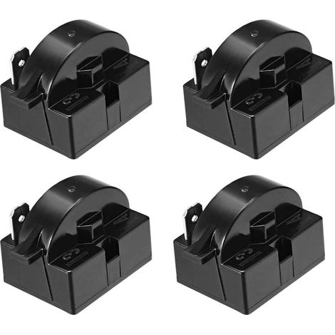 Lot de 4 Relais de démarrage, 15 Ohm, 1 broche, Plastique et métal, Pour réfrigérateur et congélateur (1/5)