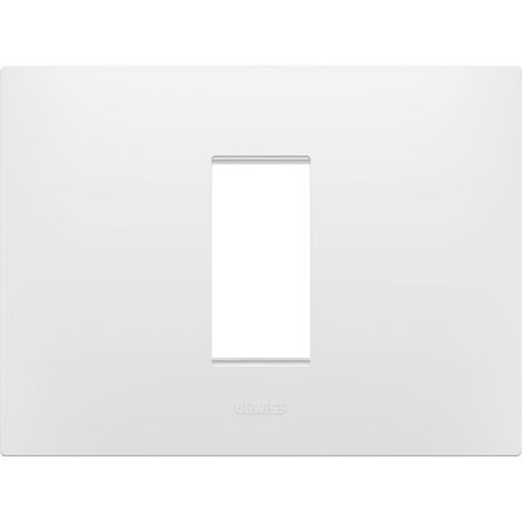 PLAQUE EGO RECTANGULAIRE 1P BLANC SATIN GEWISS GW16001PW (1/2)