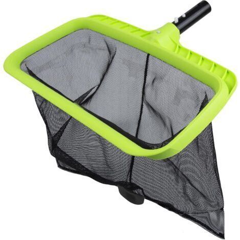 Épuisette à feuilles pour piscine, cadre renforcé, râteau profond (1/5)