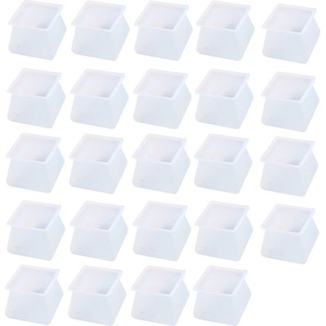 Lot de 24 embouts en silicone pour pieds de chaises - Protection de sol pour meubles, prévient les rayures et les bruits pour les pieds de tables et de tabourets mobiles (1/5)