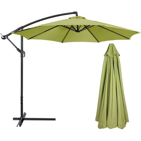 Parasol extérieur, imperméable et résistant aux UV, parasol de remplacement pour terrasse (sans pied) gris-vert, convient à 2.7m, 8 oses (1/5)