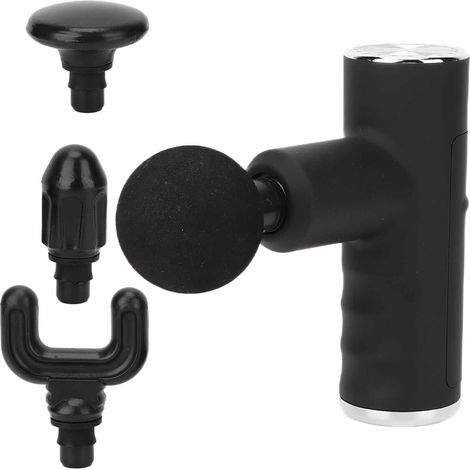 Pistolet de massage musculaire pour tissus profonds avec tête de massage et câble de chargement USB pour les muscles du cou, du dos et des épaules. Massage en profondeur des muscles du cou, du dos et (1/5)