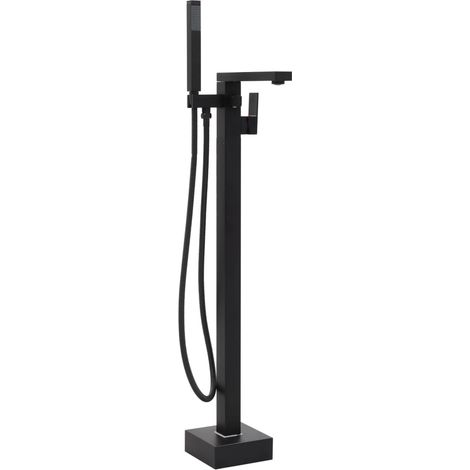 Rubinetto per vasca da bagno indipendente in acciaio inox 90 cm nero 020003480