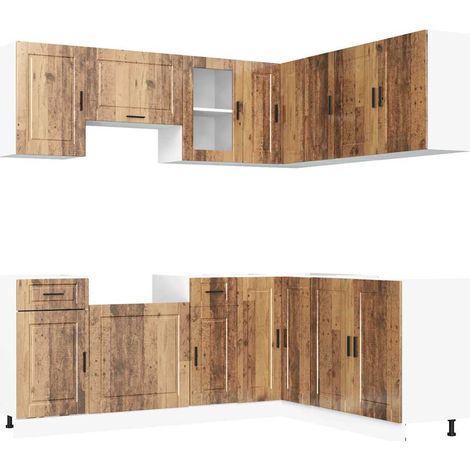 Maison Exclusive - Set Mobili da Cucina 11 pz Porto Legno Antico in Truciolato