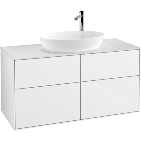 V&B Waschtischunterschrank Finion 120x60,3cm, Abd.-Pl. wh. m, glo wh. Lac (1/2)