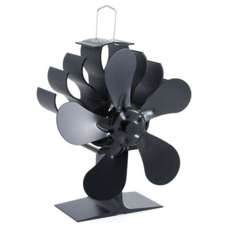 Ventilateur de poêle à bois à 6 pales avec thermomètre - Ventilateur de cheminée à énergie thermique Ventilateur silencieux avec protection contre la surchauffe pour poêle à bois Cheminée à gaz Poêle (1/4)
