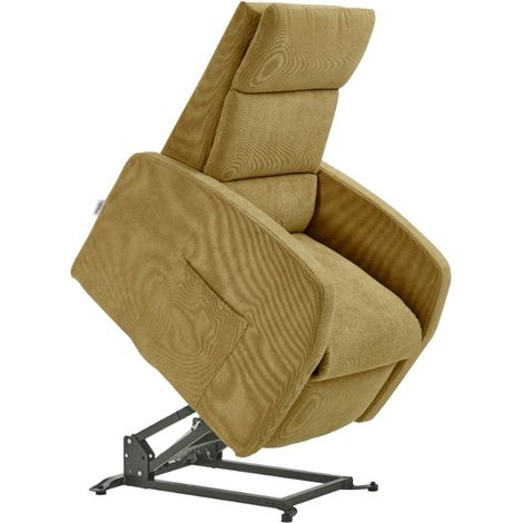 Poltrona Alzapersona Elettrica 2 Motori 72x111x86 cm Martina in Microfibra Dispositivo Medico 1 Mostarda (1/4)