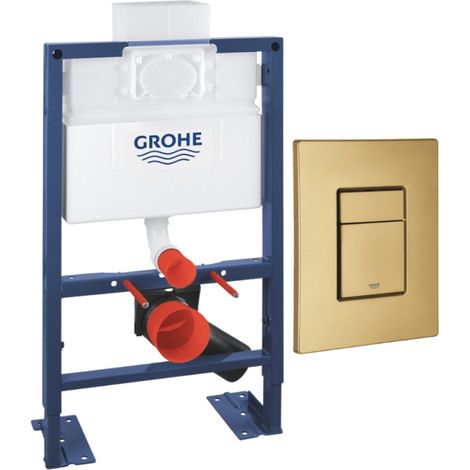 Bâti-support hauteur réduite GROHE Rapid SL + Plaque commande GROHE Skate Cosmopolitan Cool Sunrise (1/4)