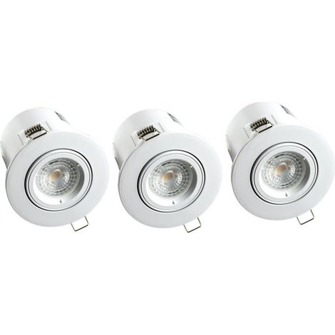 3er-Set BIRDY verstellbare weiße Einbaustrahler, BBC, GU10, 5W, 3000K, 380lm ARLUX LIGHTING