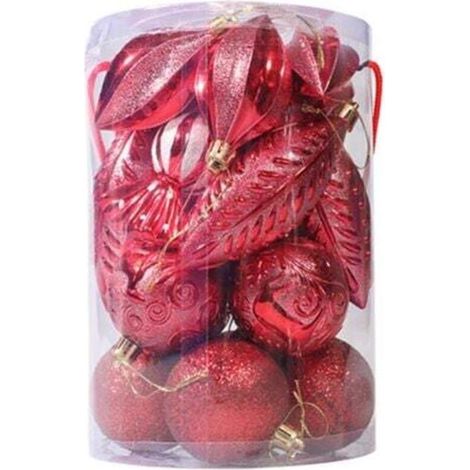 Christmas tree ornament balls - Christmas ball decorated with glitter