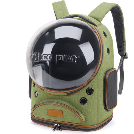 Sac à dos de transport pour chat capsule spatiale bulle transparente, sac de transport grand espace en tissu Oxford, sac à dos portable pour chat jusqu'à 10kg, sac de sortie respirant pour chat et pet (1/5)