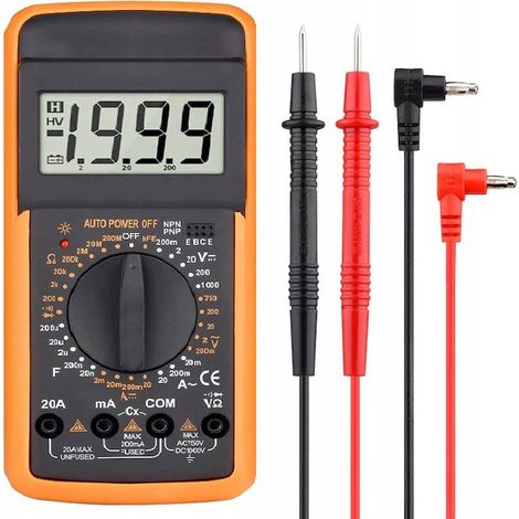 Multimetro M029A, display LCD, arancione/nero (1/5)
