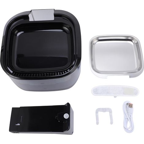 Fontaine pour animaux de compagnie 4,5 l, Filtration à circulation silencieuse, bol en acier inoxydable Rechargeable, eau automatique pour chats, chiens et chats, noir (1/5)