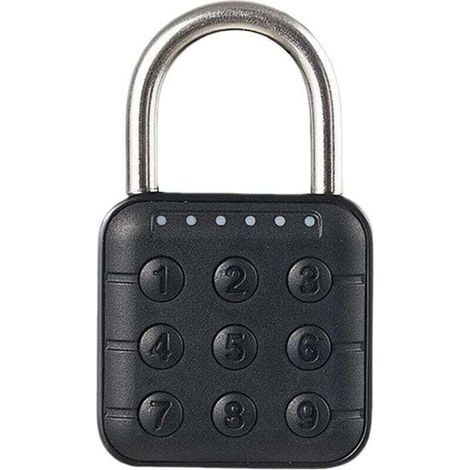 JSSEVN - Outdoor Resettable Button Combination Lock with Digital Lock, 6-Digit Password Lock for Luggage, Offices (1/4)