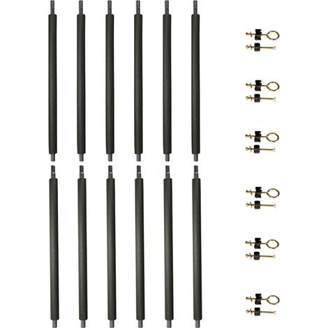 KANGUI Lot de 6 poteaux de filet trampoline Ø25 mm Jumpi - Hauteur filet 180 cm (1/5)