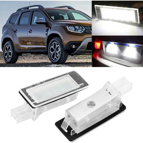 2-teiliges fehlerfreies LED-Kennzeichenbeleuchtungsset für Dacia Duster 2010-2015, Kennzeichenbeleuchtungslampe (1/5)