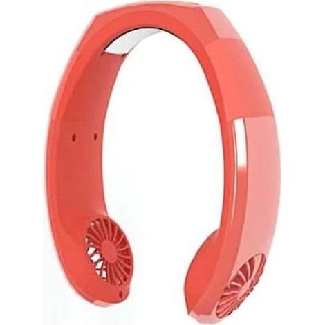 Ventilateur de cou rafraîchissant, portable, rechargeable par USB, pour le sport et les loisirs (rouge) (1/3)