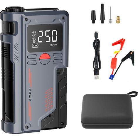 Beyamis Gonfleur pneus 14.8V 1000A - Démarreur secours avec pompe à air 10000mAh (1/5)