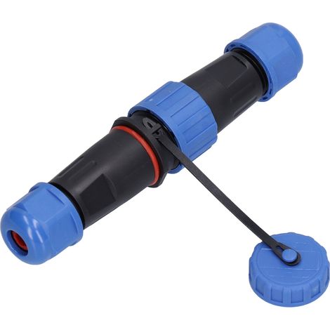 Connecteur aérien industriel étanche IP68 prise et socle 3 broches 250V 10A adaptateur câble filetage vis (1/5)