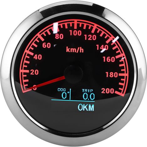 Compteur de vitesse GPS 85 mm, odomètre, affichage de la direction et de l'angle, instrument multifonction pour moto, bateau et voiture, 200 km/h (1/5)