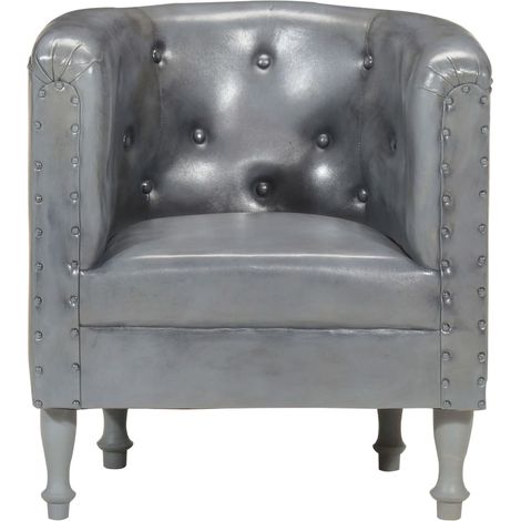 Maison Exclusive - Sessel Grau Echtleder