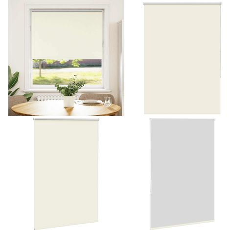 vidaXL Store enrouleur occultant blanc cassé 90x130cm largeur du tissu (1/5)