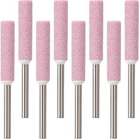 Diamond chainsaw sharpener, chainsaw stone file, chain sharpening pliers, 4.8 mm, 8 pieces (pink) (1/5)