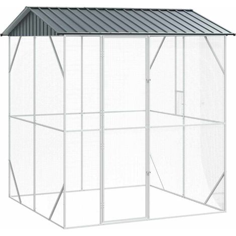Bird Cage Anthracite 215 x 208 x 247 cm Galvanised steel vidaXL