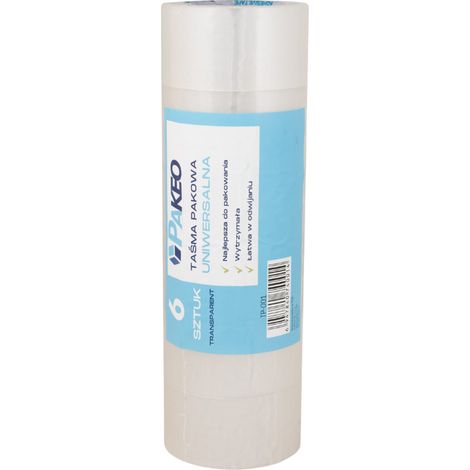 Pakeo Universal Transparent Packing Tape 6 Stück (1/3)