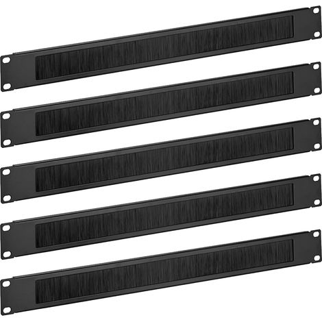 Lot de 5 Passe-câble, Brosse nylon, Panneau 1U, Armoire rack 19 pouces, Serveur (1/5)
