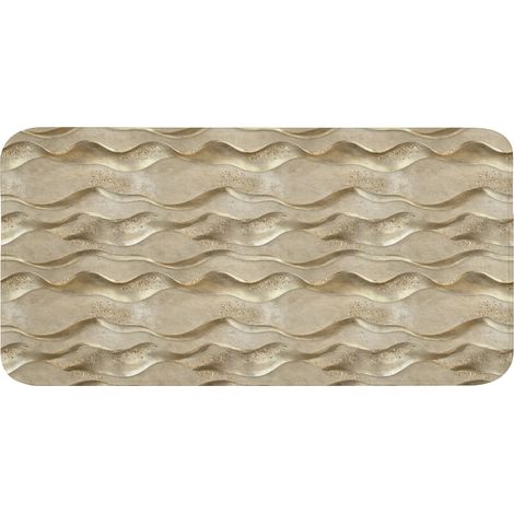 TAPIS DE BAIN Vagues - Motif - Or 120x60 cm