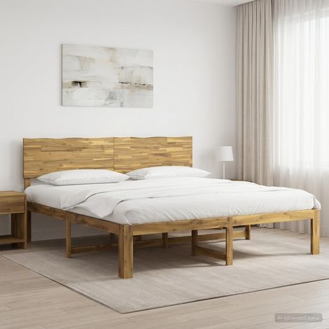 Cama doble con cabecero ROSTOCK Blanco 180 x 200 cm (1/5)