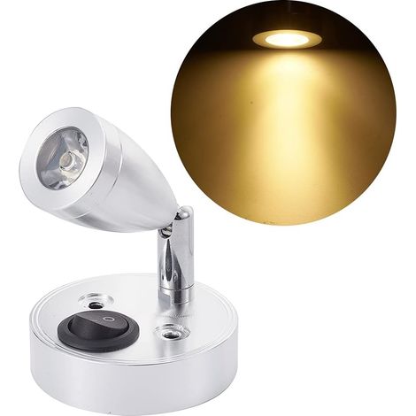 Mini lumières d'intérieur à intensité variable, lumières LED, intensité variable avec rotation n'importe où pour éclairer la peinture de l'armoire de peinture (blanc chaud 3000 K) (1/5)