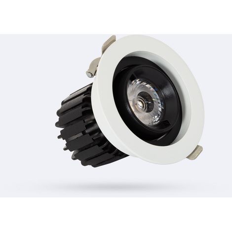 Foco Downlight LED 7W COB Direccionable 360º Circular Corte Ø 80 mm CRI90 Expert Color No Flicker No Flicker 6000K Blanco Frío