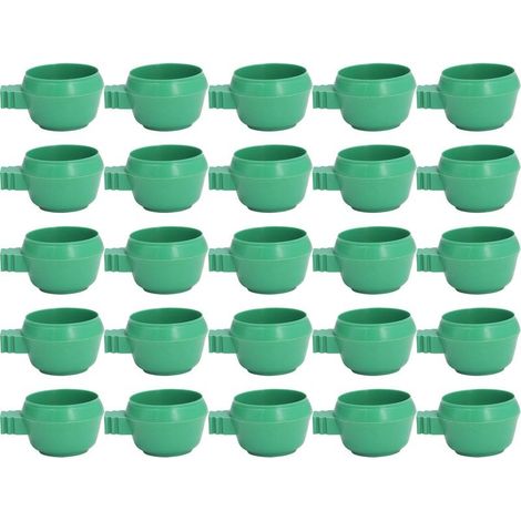 Lot 25 bols eau mini oiseaux – vert rond – incrustation – perroquets – maison ferme – S (1/5)