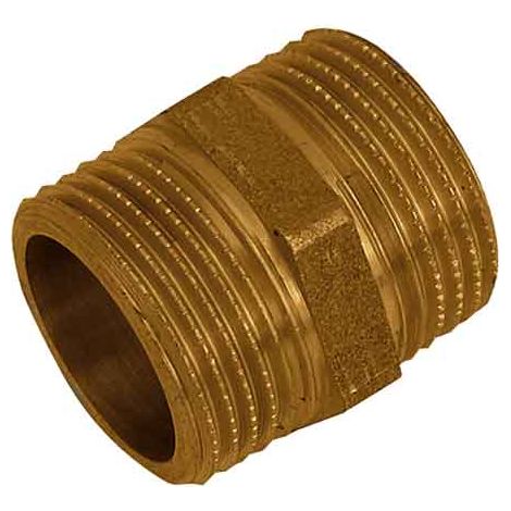 NIPLES 5 FILETTI OTTONE GIALLO 3/8"x3/8"