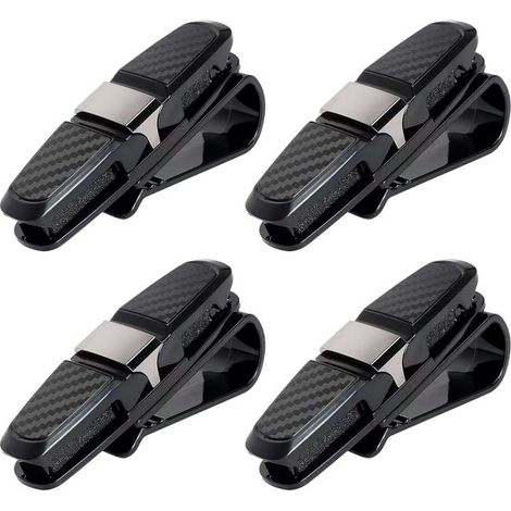 4 supporti per occhiali da sole per alette parasole, clip per occhiali da sole per alette parasole auto, supporto per occhiali da sole per alette parasole auto (1/5)