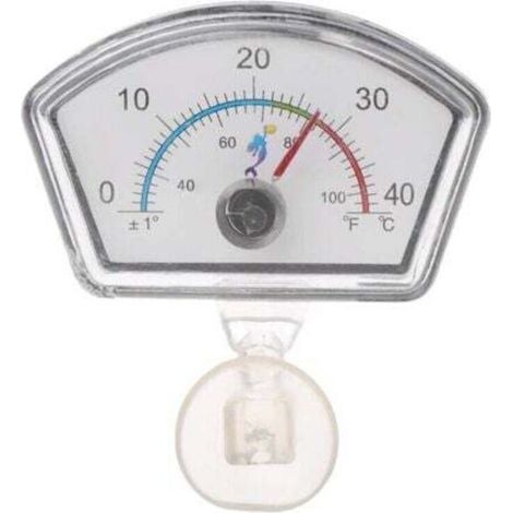Thermomètre à cadran pour aquarium et terrarium – 0 à 40 °C, fixation par ventouse, design moderne et pratique (1/5)