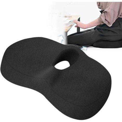 Cuscino ortopedico a ciambella per emorroidi - Cuscino ergonomico per alleviare il coccige, ideale per sedia da ufficio, auto, sedia a rotelle e divano. (1/5)